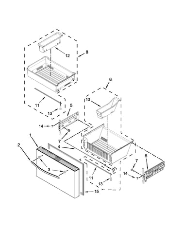 Freezer door parts