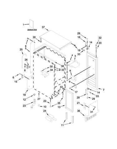 Cabinet, door and liner parts