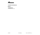 Amana ART308FFDM00 cover sheet diagram