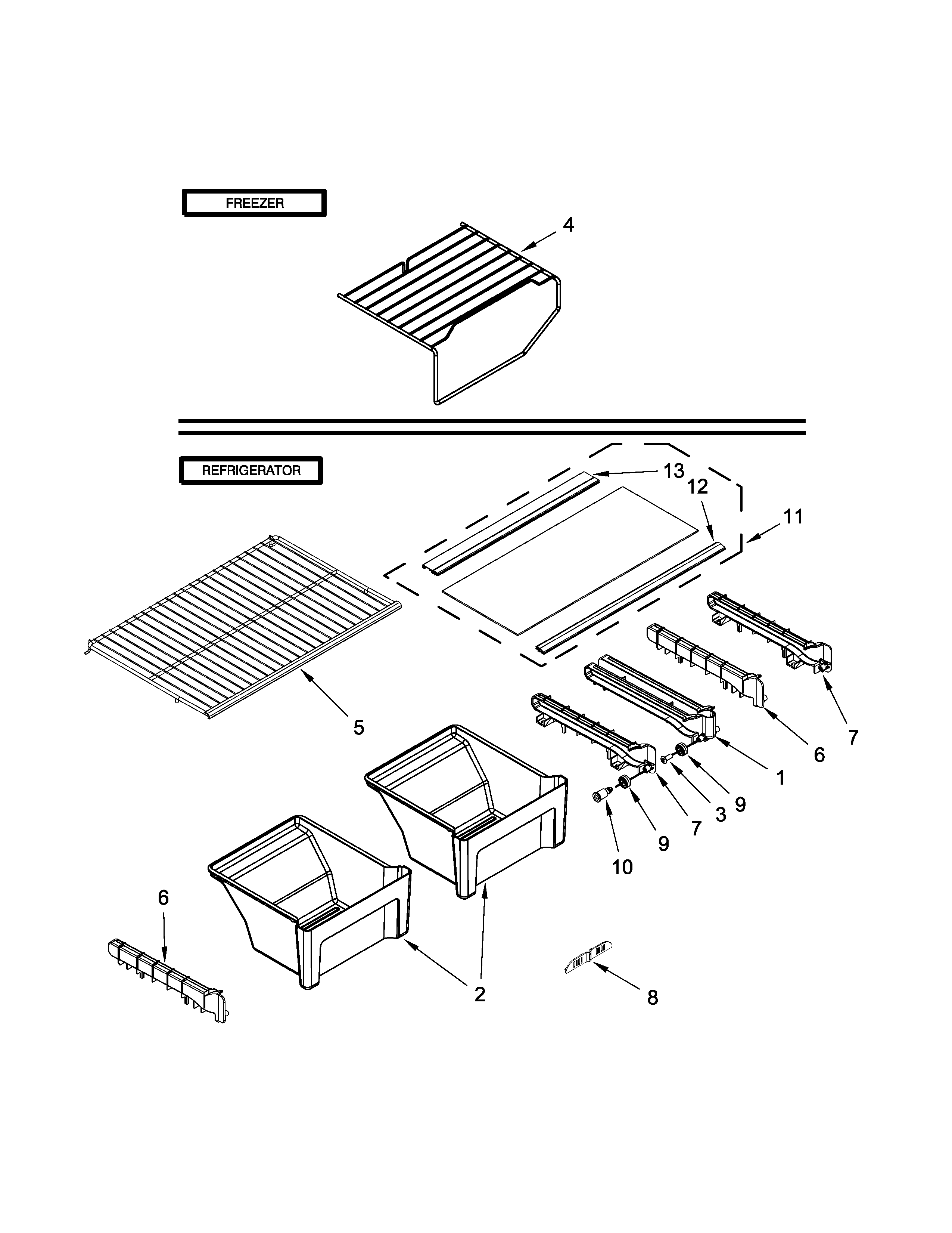Shelf parts