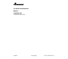 Amana ART308FFDM01 cover sheet diagram