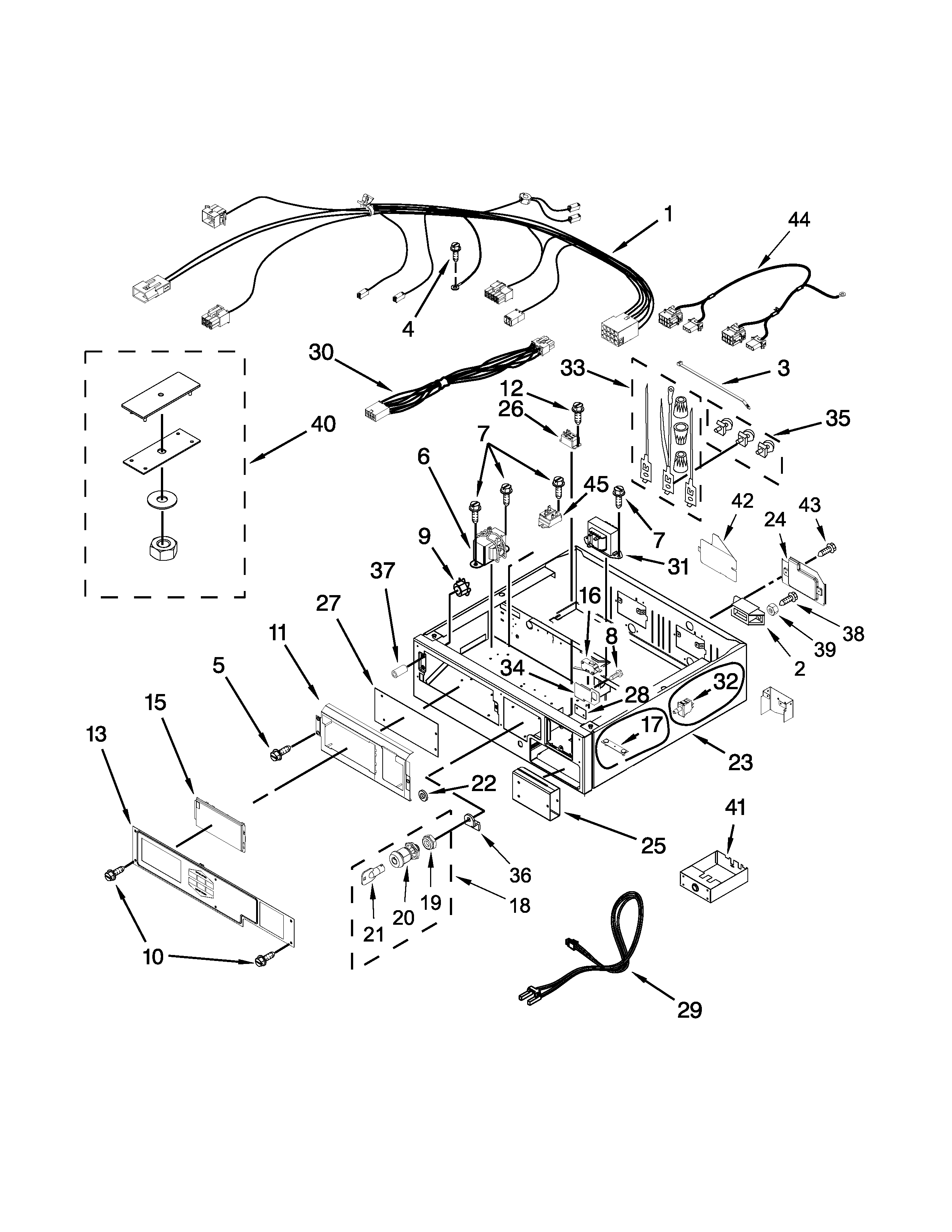 Control panel and separator parts