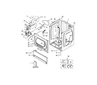 Maytag MLE27PDBGW1 lower cabinet and front panel parts diagram