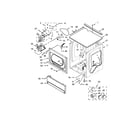 Maytag MLE27PDBGW1 upper cabinet and front panel parts diagram