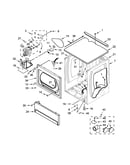Upper cabinet and front panel parts
