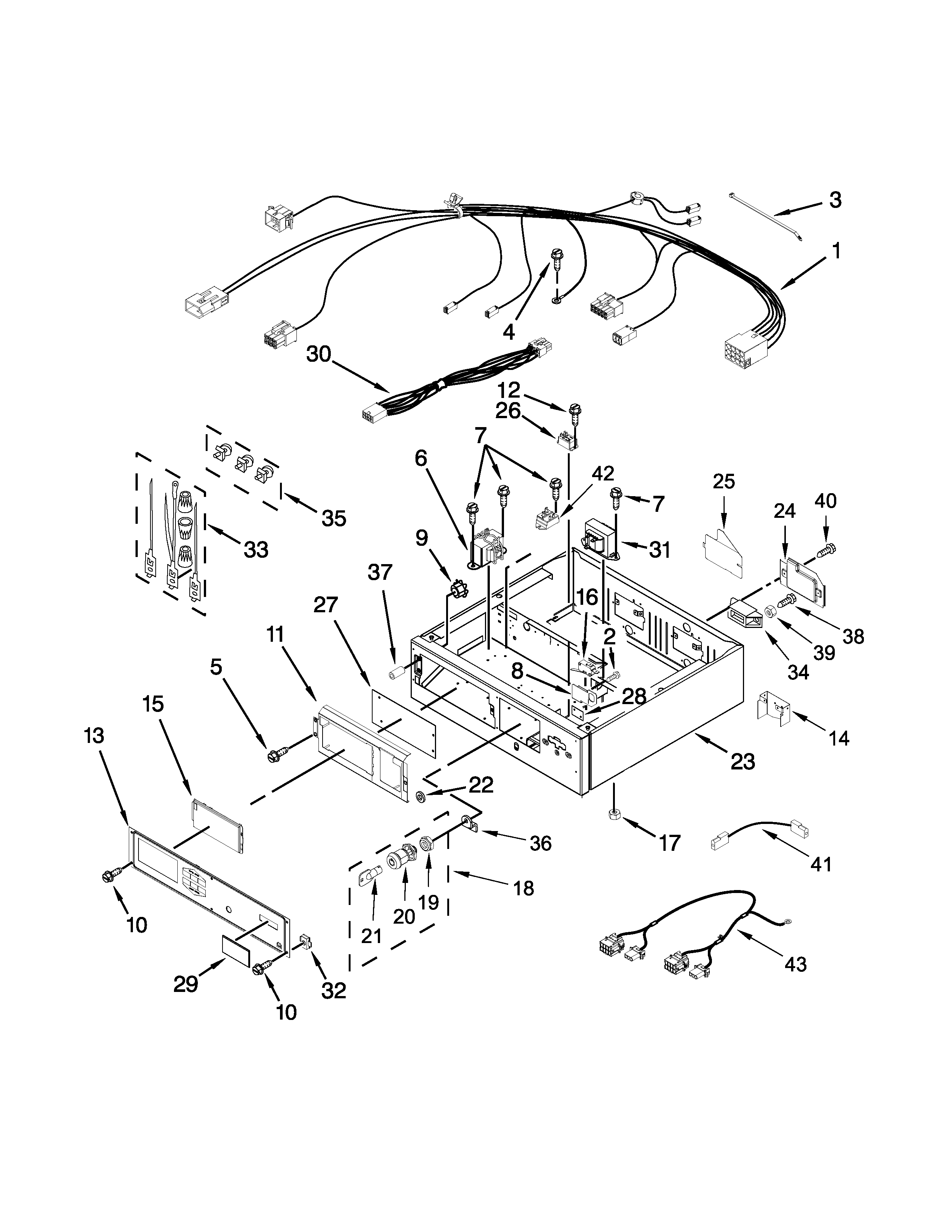 Control panel and separator parts