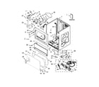 Maytag MLG26PRBWW1 lower cabinet and front panel parts diagram