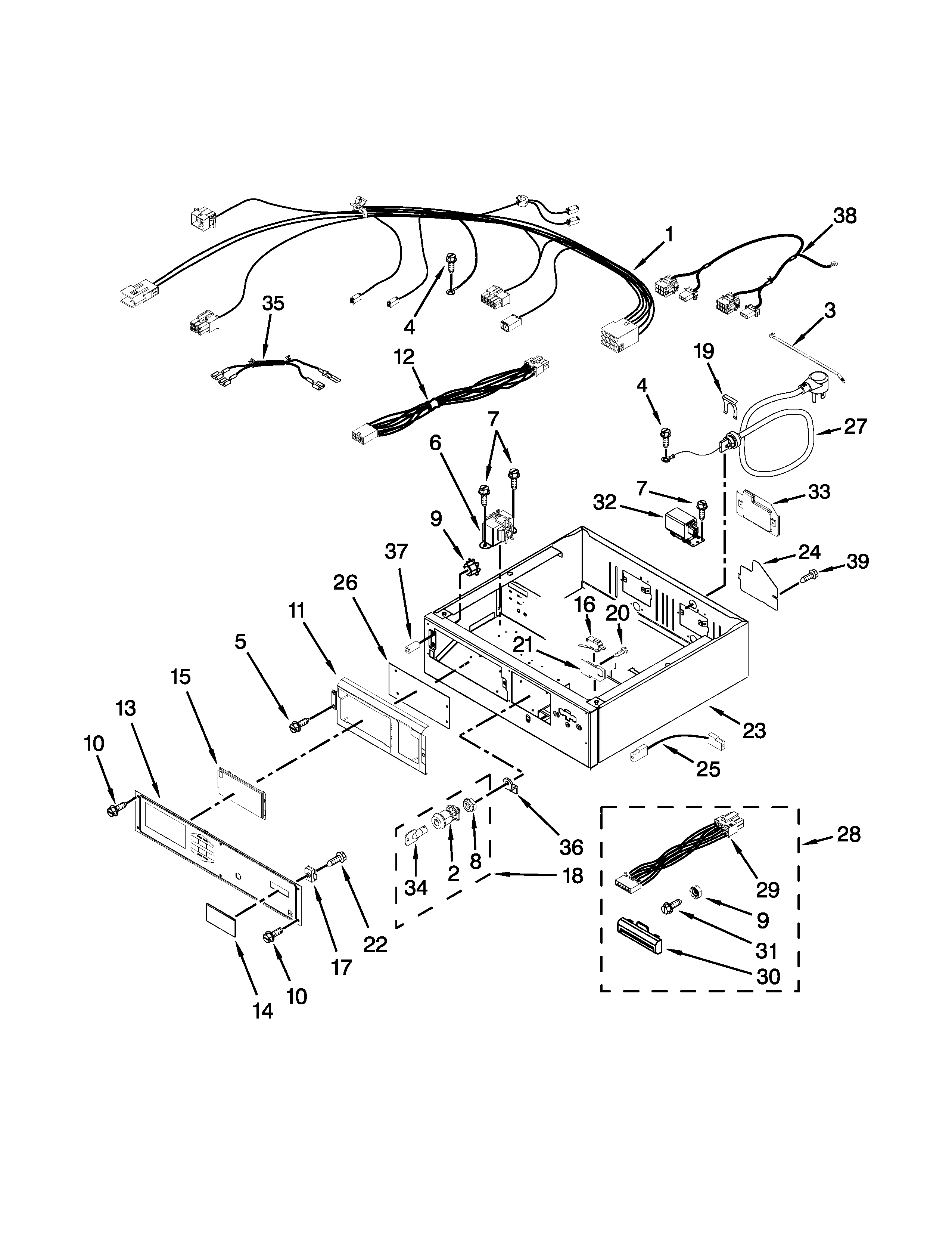 Control panel and separator parts