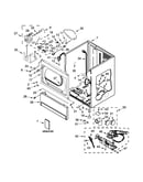 Lower cabinet and front panel parts