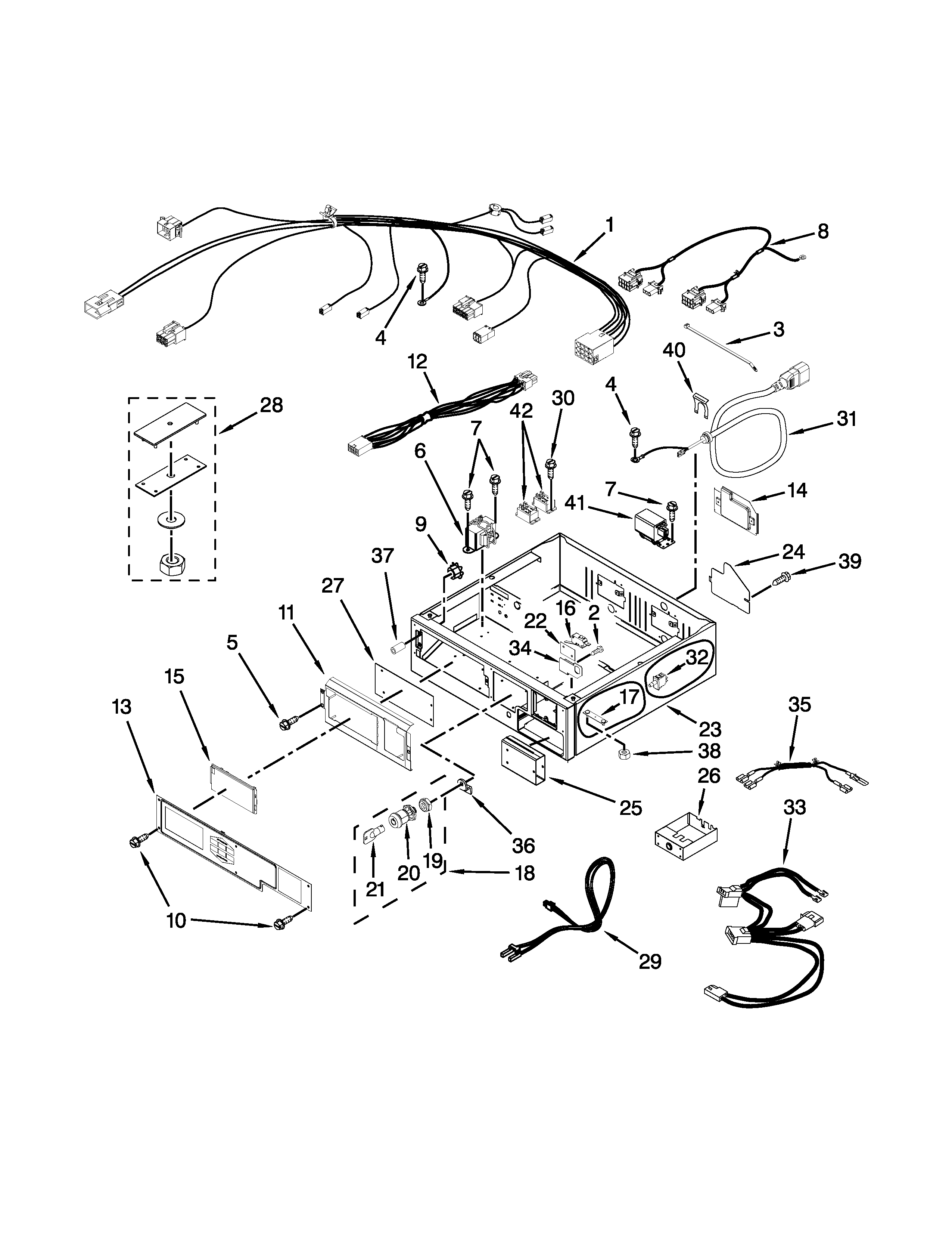 Control panel and separator parts