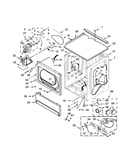 Upper cabinet and front panel parts