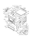 Upper cabinet and front panel parts