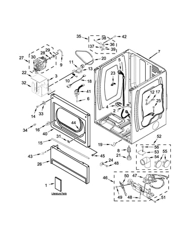 Lower cabinet and front panel parts