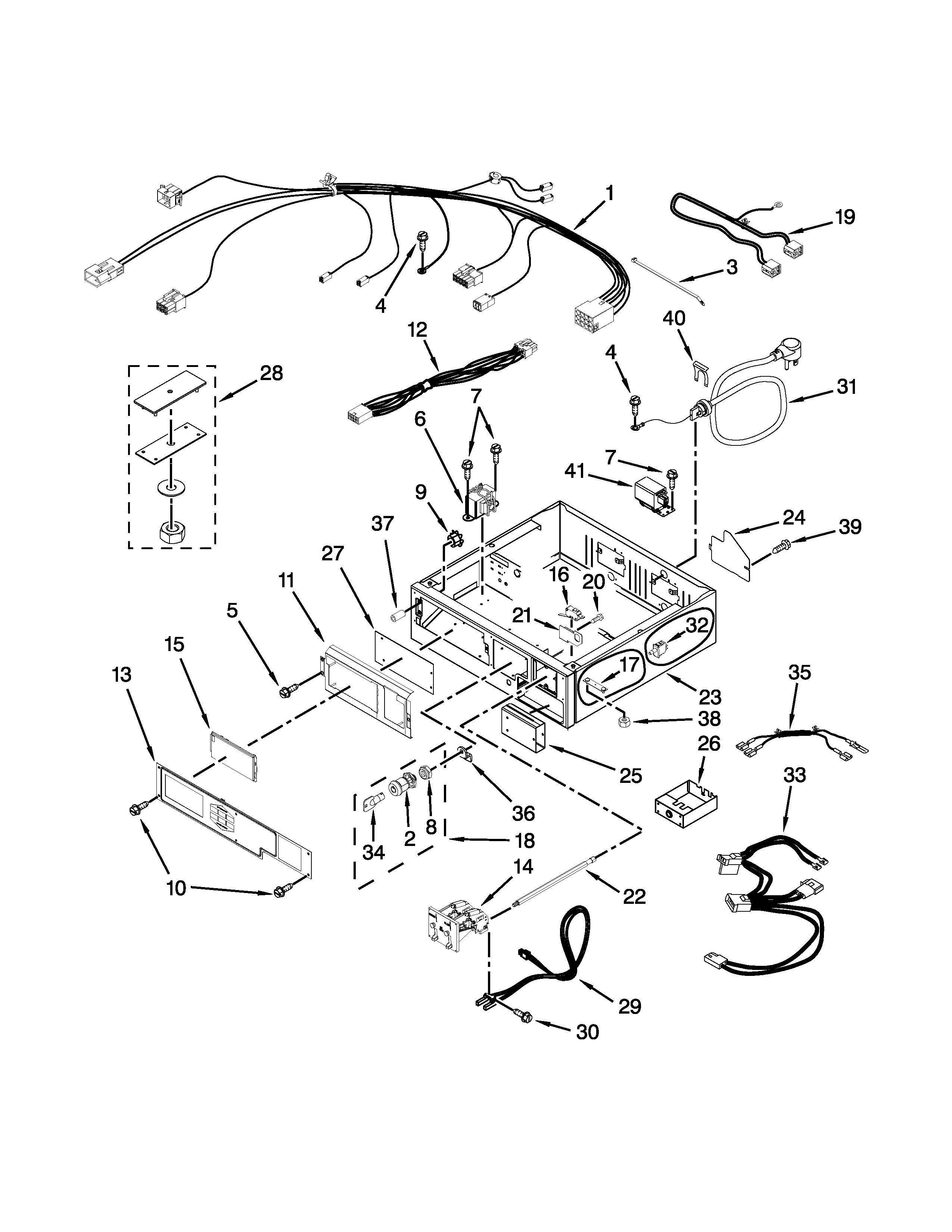 Control panel and separator parts