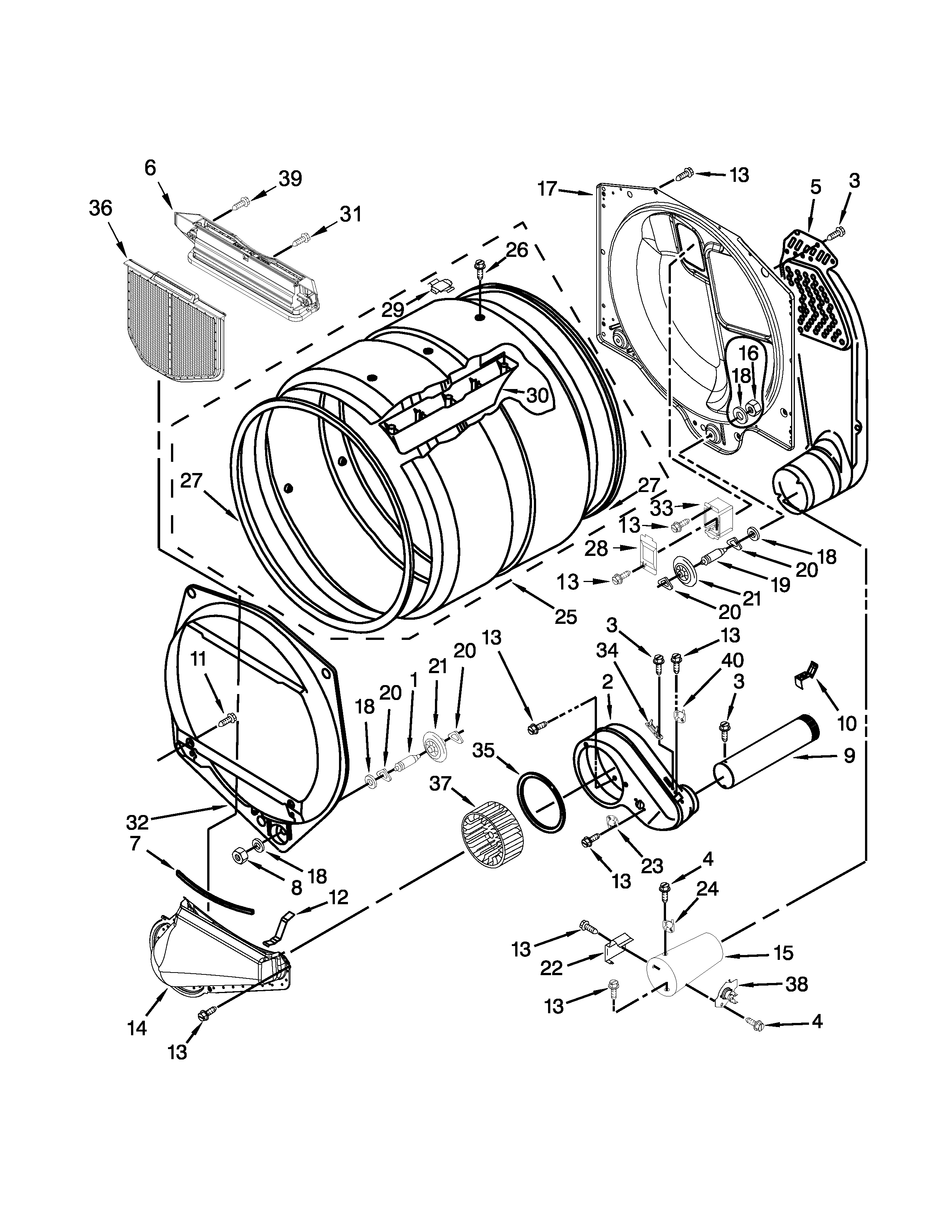 Upper and lower bulkhead parts