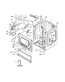 Lower cabinet and front panel parts
