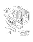 Lower cabinet and front panel parts