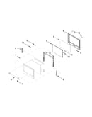 Lower oven door parts
