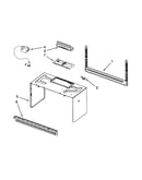 Cabinet and installation parts
