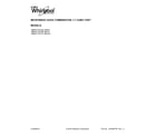 Whirlpool WMH2175XVB4 cover sheet diagram