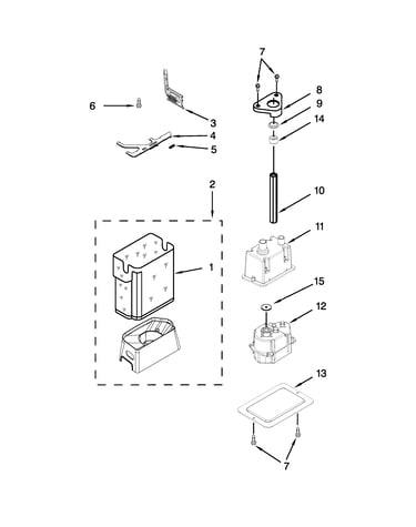 Motor and ice container parts