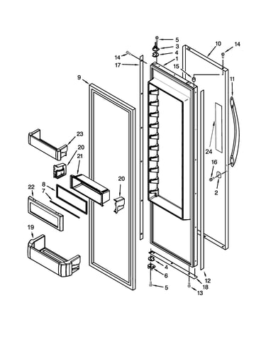 Refrigerator door parts