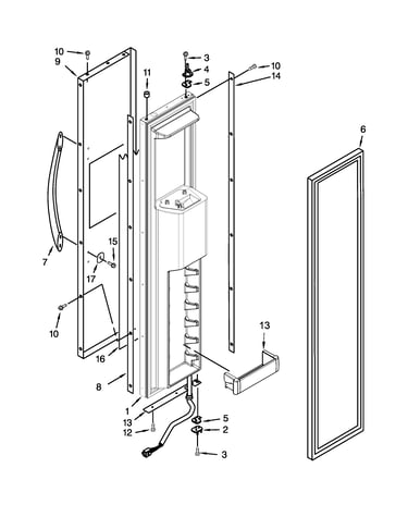 Freezer door parts