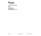 Whirlpool WRT519SZDT00 cover sheet diagram