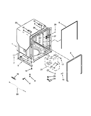 Tub and frame parts