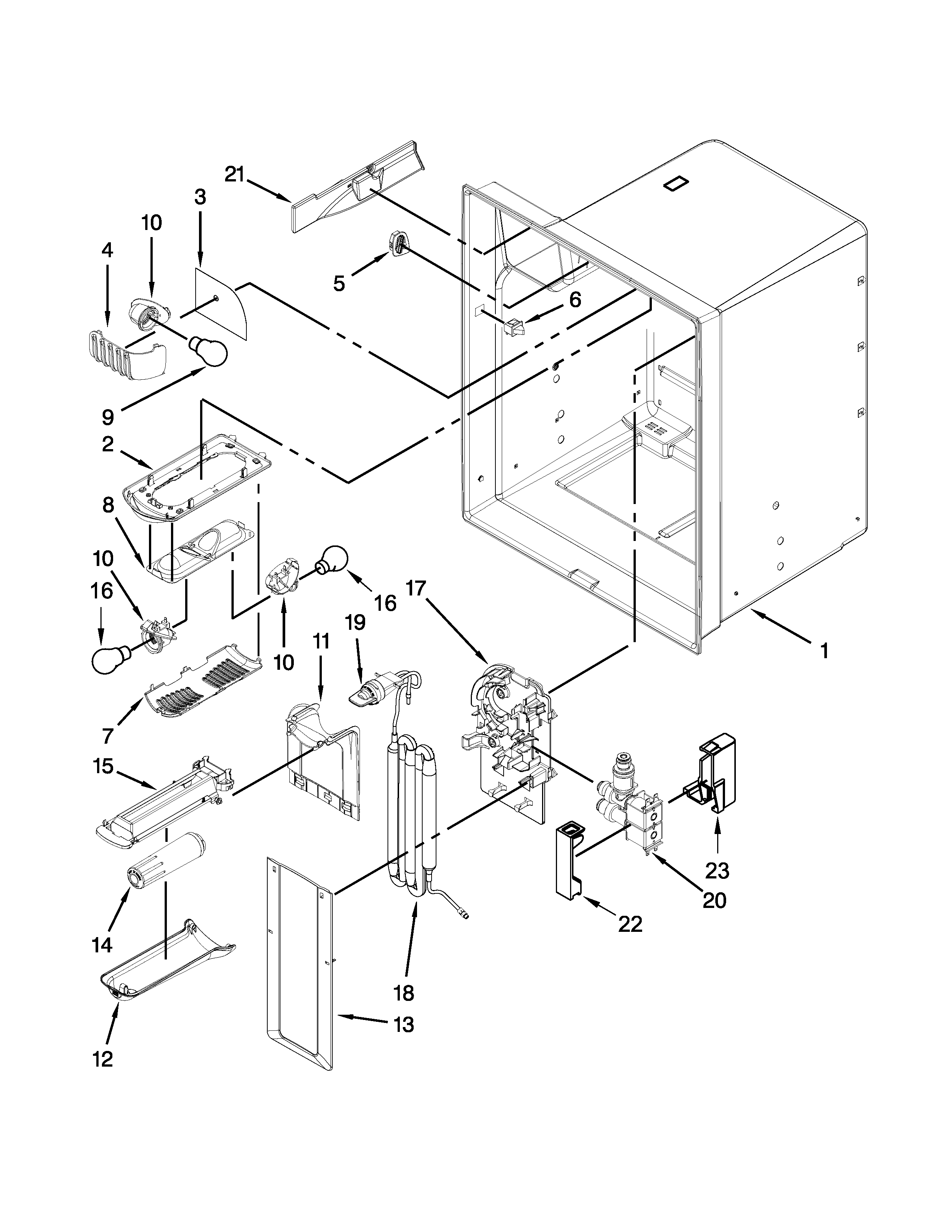 Refrigerator liner parts