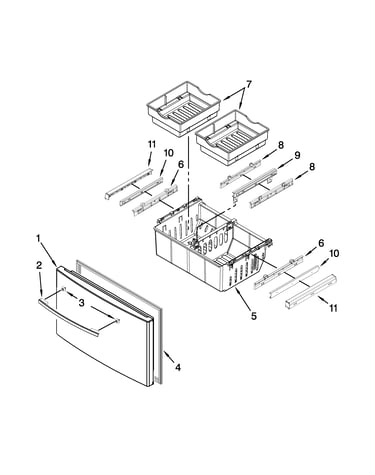 Freezer door parts