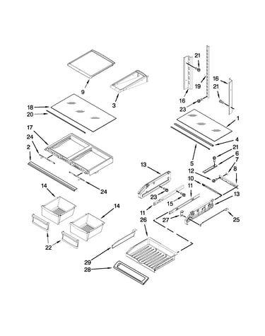 Shelf parts