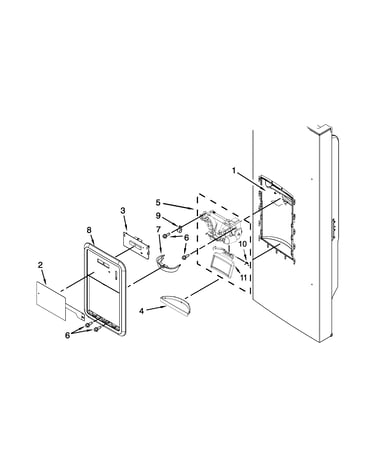 Dispenser front parts