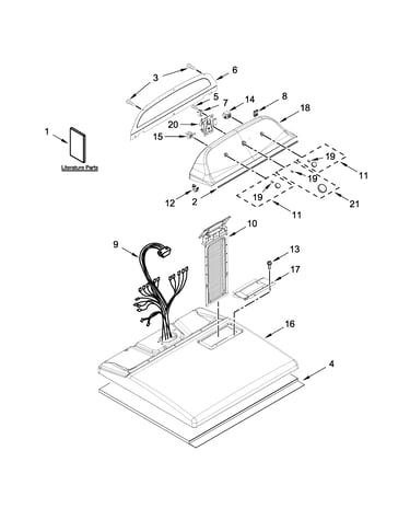 Top and console parts