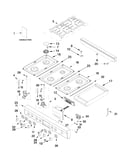 Cooktop, burner and grate parts