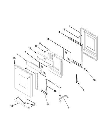 18" oven door parts
