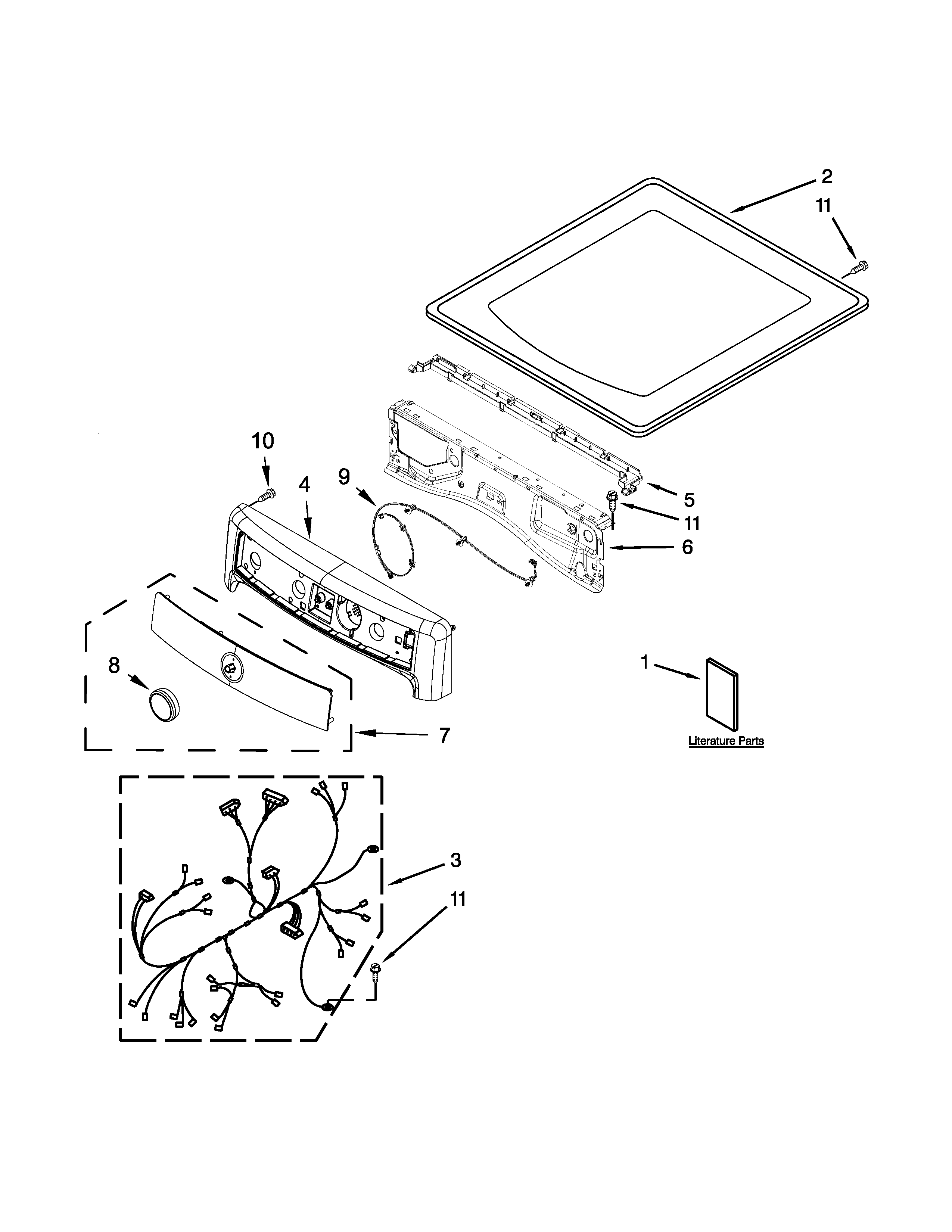Top and console parts