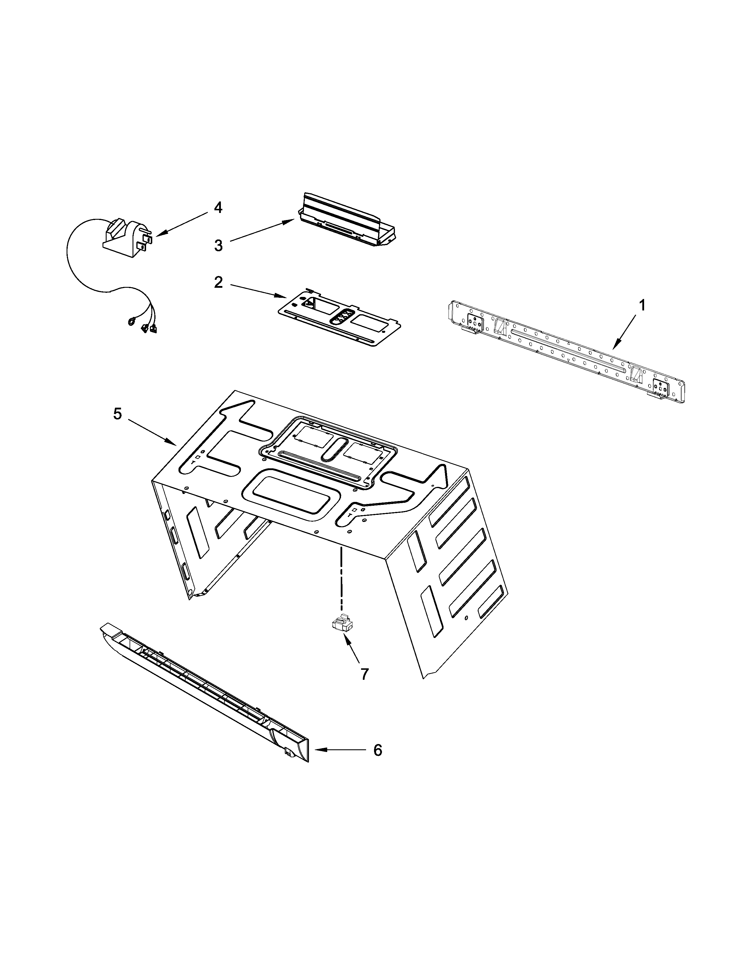 Cabinet and installation parts