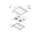 Whirlpool YWFE745H0FS0 cooktop parts diagram