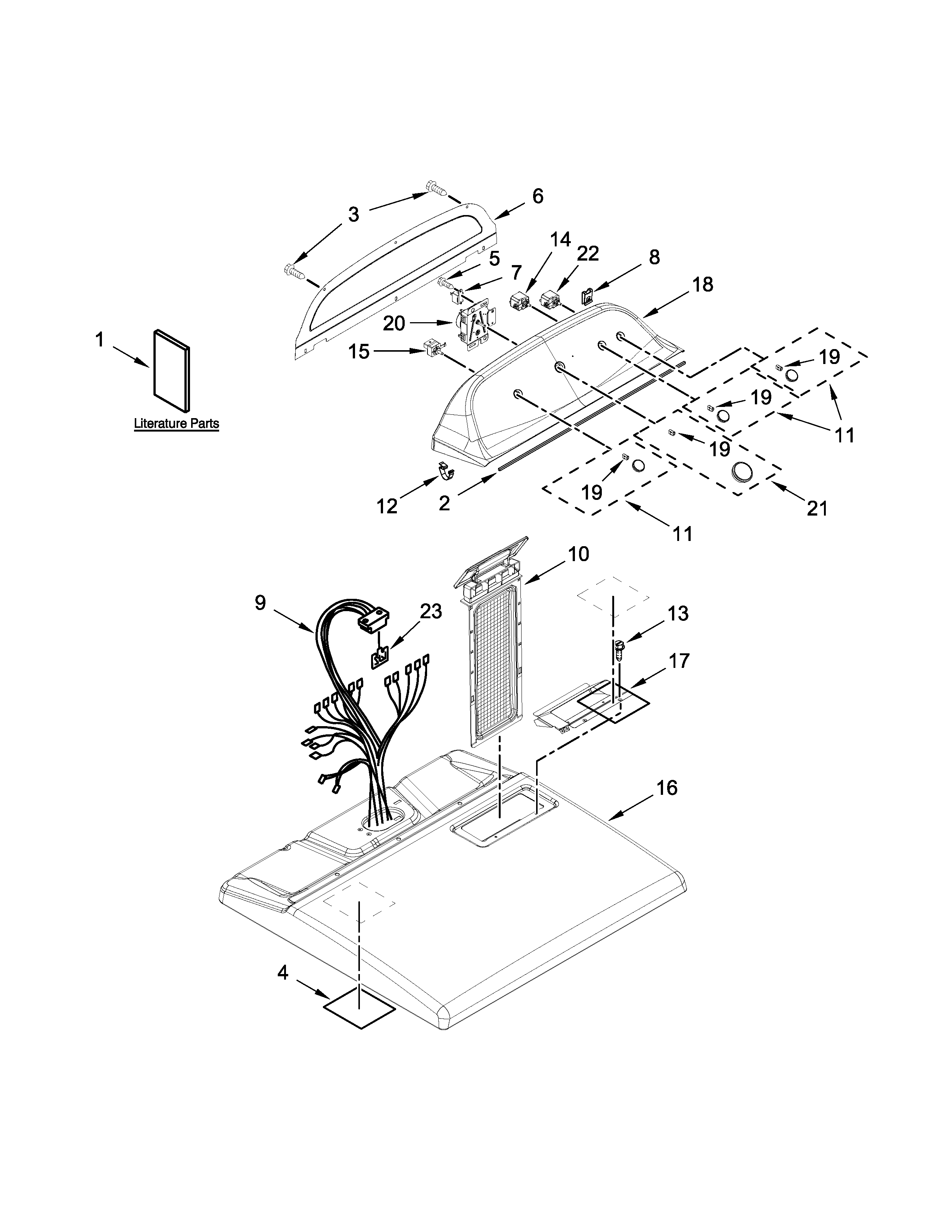 Top and console parts