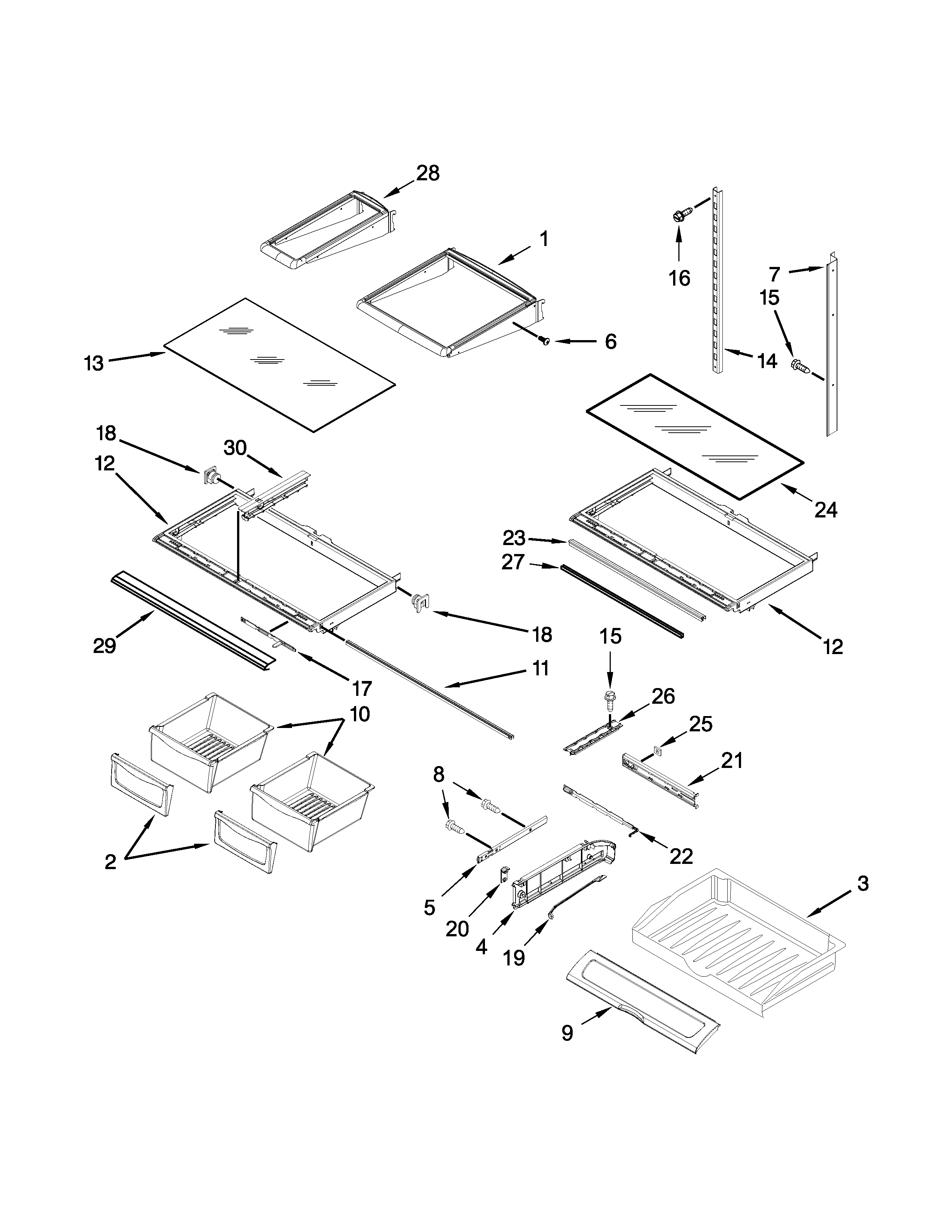 Shelf parts