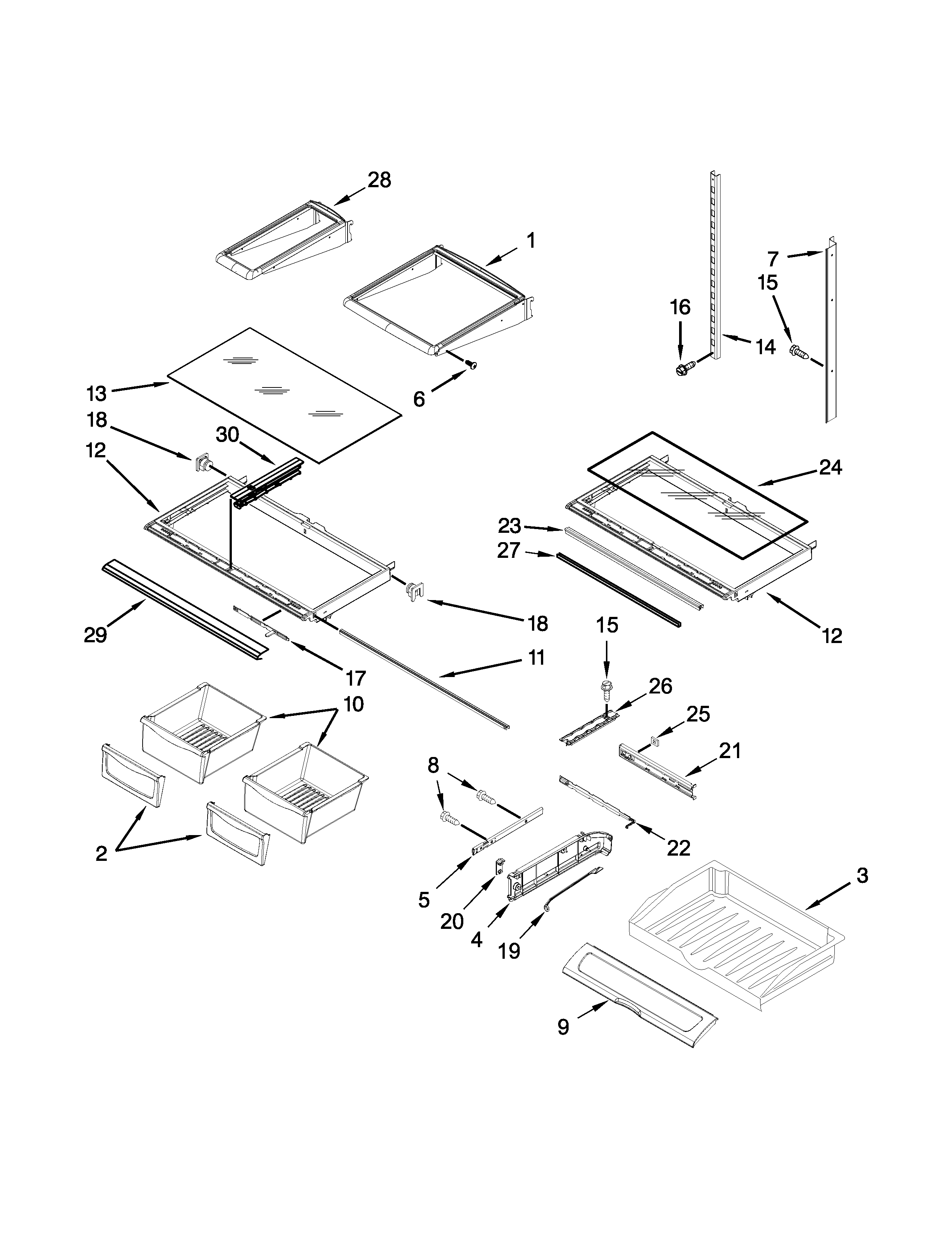 Shelf parts