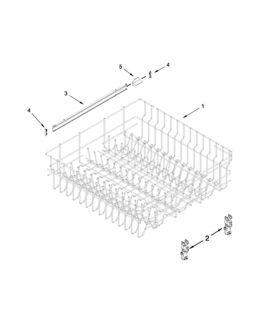 Upper rack and track parts