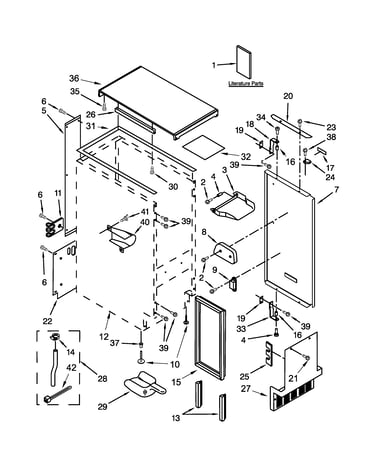 Cabinet liner and door parts