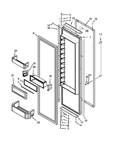 Refrigerator door parts