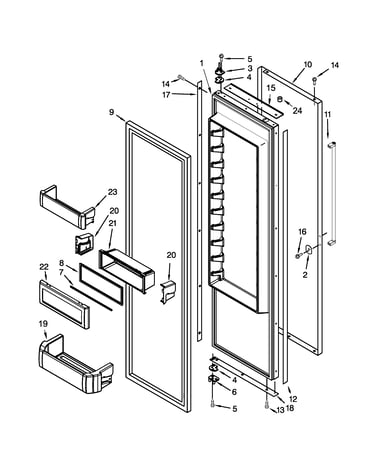 Refrigerator door parts