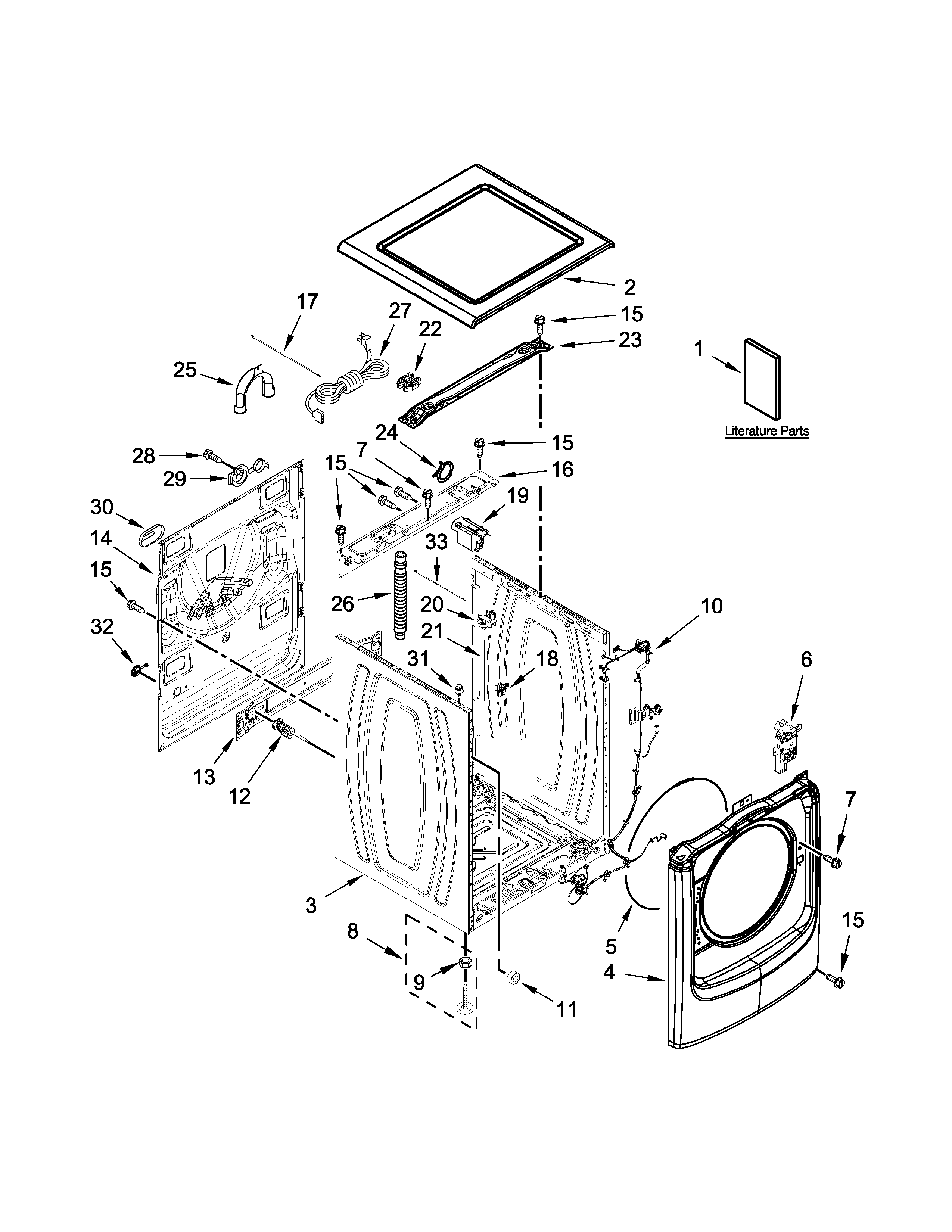 Top and cabinet parts