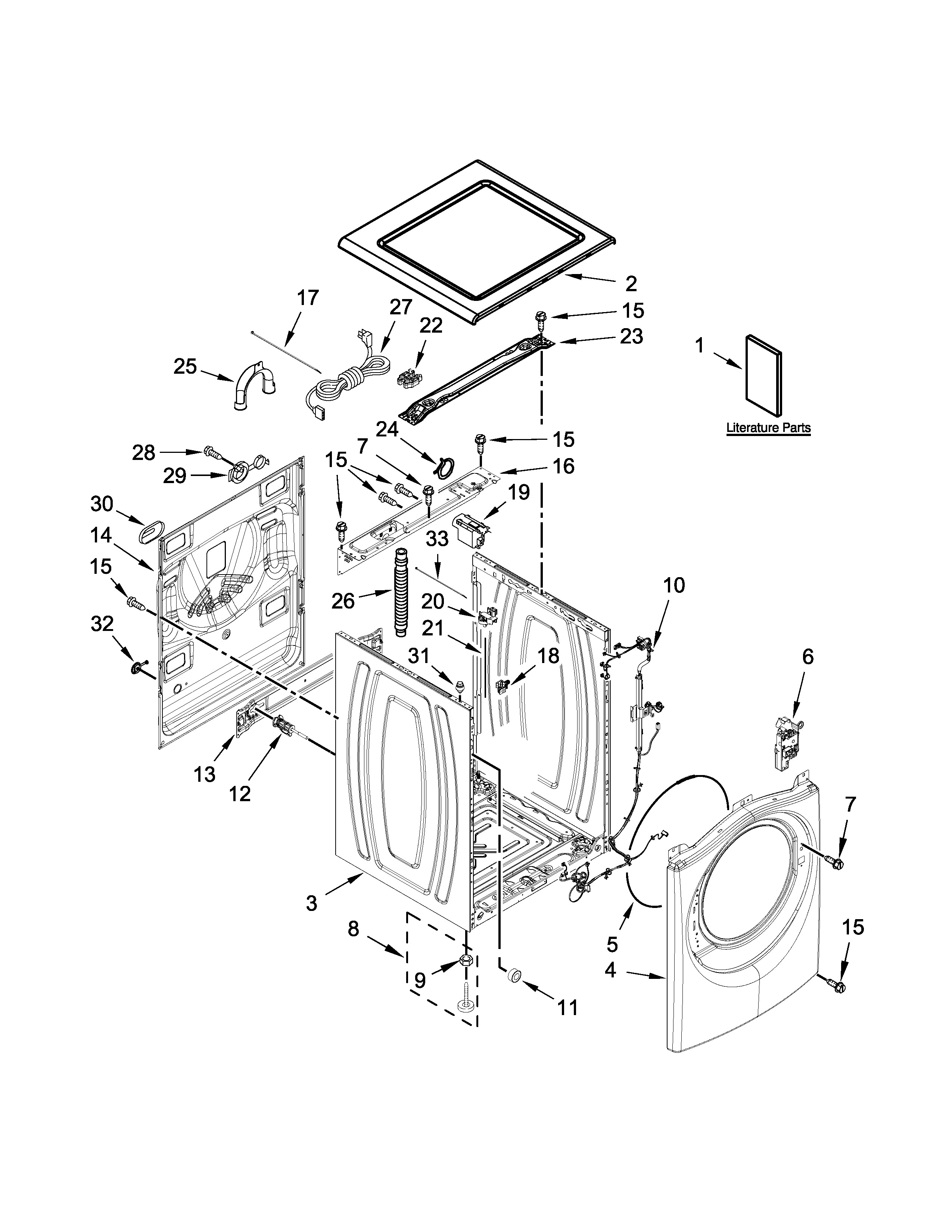 TOP AND CABINET PARTS