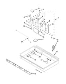 Burner box, gas valves, and switch parts