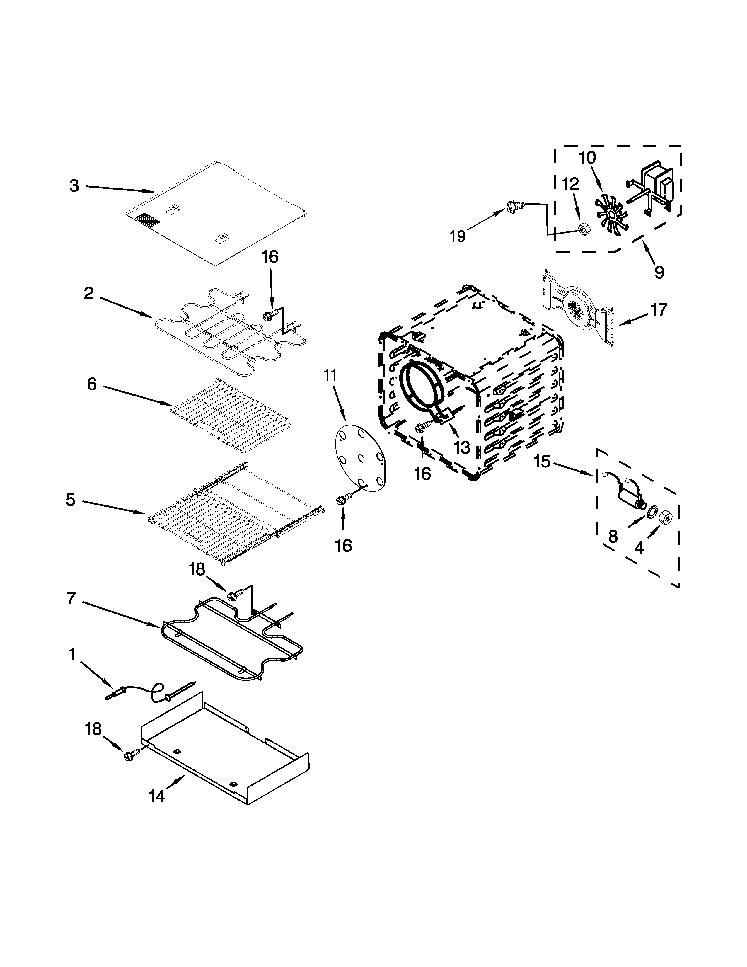 Internal oven parts